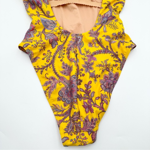 J. Crew Squareneck one-piece in Ratti golden paisley - Picture 8 of 13